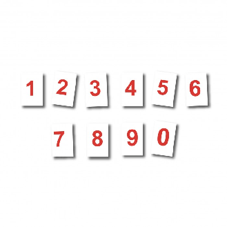 Chiffre magnétique rouge sur fond blanc - Hauteur 5 cm-Lire la description