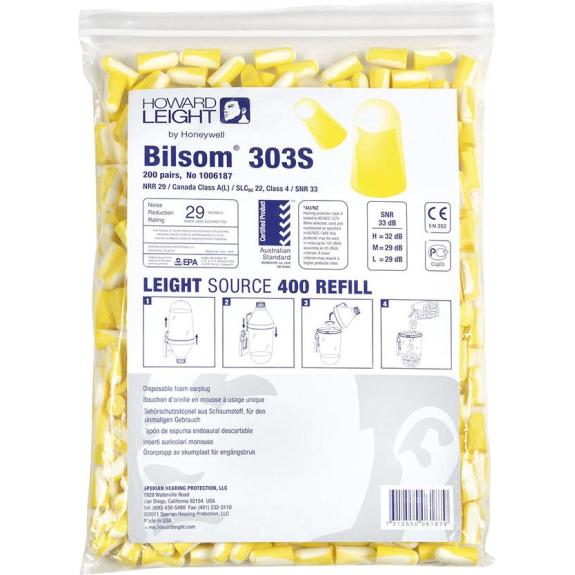 Honeywell Howard Leight auditif de la protection auditive BilSom 303 S (20 Pack A 10 paires)-Beschreibung lesen