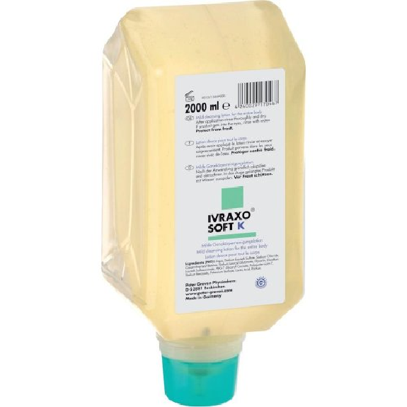 Lotion nettoyante pour tout le corps GREVEN SOFT K 2 l bouteille Vario Salissures légères à moyennes salissures légères à moyennes 1,00 PCE-Beschreibung lesen