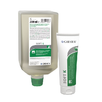 Lotion nettoyante pour tout le corps GREVEN SOFT K 2 l bouteille Vario Salissures légères à moyennes salissures légères à moyennes 1,00 PCE-Beschreibung lesen
