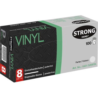 Strong à la main jetable gant Sanya, vinyle, unp., Gr. 9 (Box A 100st.)-Beschreibung lesen