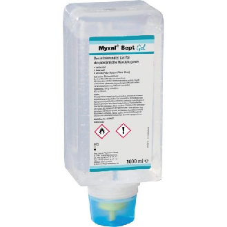 Désinfection des mains Gel Sept Myxal, 1000 ml variofl.-Beschreibung lesen