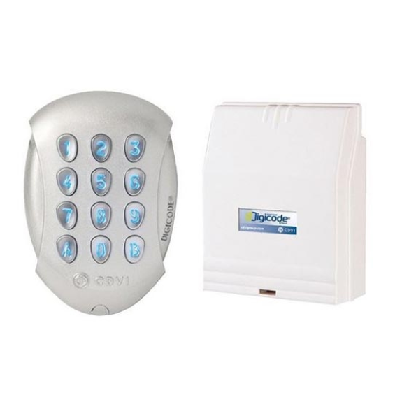 Bluetooth clavier rétro-éclairé antivandal Zamak Contrôle d'accès avec unité de commande électronique séparée étanche IP64 Galeobt-Lire la description