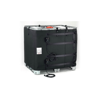 Calentador de contenedor IBC HIBC/B 1000L 230V 2x1KW 0-90°C con tapa aislante-Leer más
