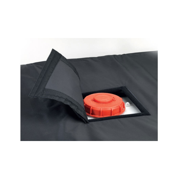 Calentador de contenedor IBC 230V 2x1KW 0-90°C con tapa aislante-Leer más