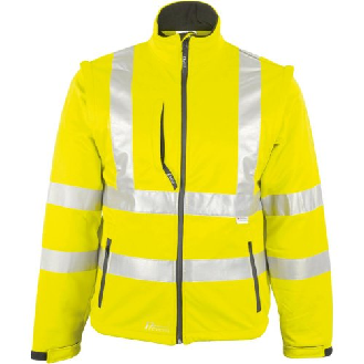Warnjacke,Softshell, Gr. S, neongelb-Beschreibung lesen