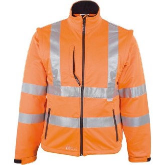 Warnjacke,Softshell, Gr. S, leuchtorange-Beschreibung lesen