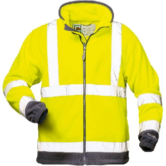 VALENTIN Warnschutzfleecejacke  Gelb/Marine EN 471/3, Polarfleece Gr.XXXL-Beschreibung lesen