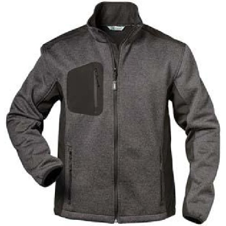 Strickjacke Innsbruck, Gr. 3XL, grau/schwarz-Beschreibung lesen