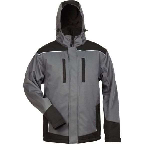 Veste Softshell Ajax, Gr. S, gris / noir-Lire la description