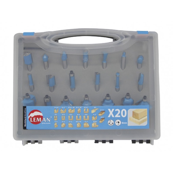 Coffret de 20 mèches droites défonceuse DEF.428.20 Q8mm  - 428.700.20-Beschreibung lesen