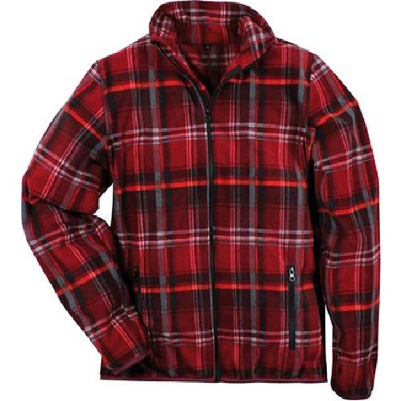 H.D.C. Fleece-Hemdjacke Gr. XL rot-kariert-Beschreibung lesen