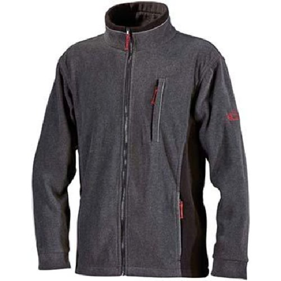 L + d tleecejacke pamir, Gr. S, Grau / Schwarz-Beschreibung lesen