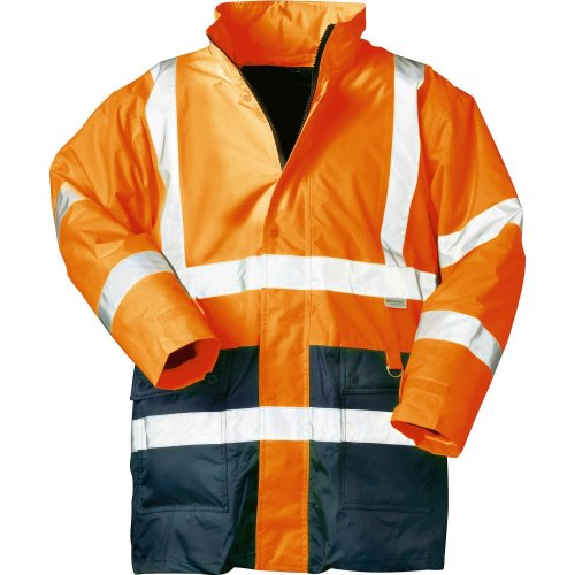 Warnparka, Gr. S, Orange / Blau-Beschreibung lesen