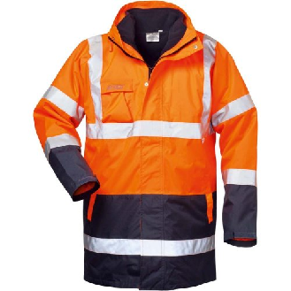 Warnparka Travis, Gr. L, orange / marin-Beschreibung lesen