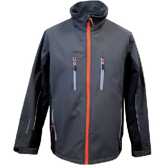 Veste Softshell 61270, gris foncé / noir, Gr.L-Beschreibung lesen