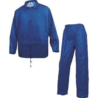 Ensemble de pluie 400 à capuche fixe bleu marine TL  - EN400MAGT-Lire la description