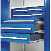 Armario para cargas pesadas con puertas de metal macizo y ventilación, capacidad de carga total de 1650 kg