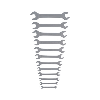 Llave de dos bocas ATORN, 12 unidades, 6 - 32 mm, DIN 3110