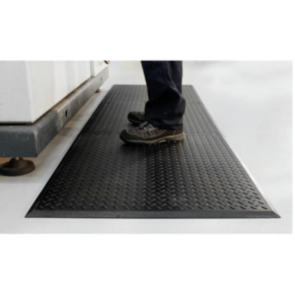 Estera puesto trabajo, estera indiv. LxAnxAlt 800 x 700 x 12,5 mm, color negro-Leer más
