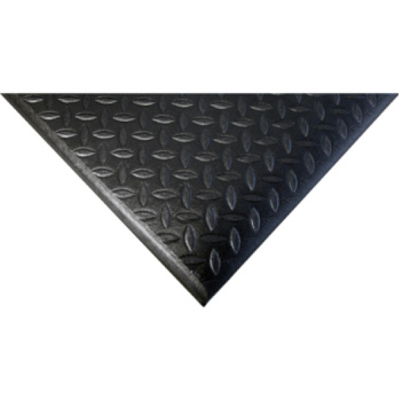 estera para el puesto de trabajo, efecto chapa estriada, LxAn 900x600 mm, negra-Leer más