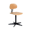 Silla de trabajo, altura ajustable 450-570 mm RAL 7021 Silla de trabajo, altura ajustable 450-570 mm RAL 7021