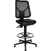 Silla de trabajo ATORN con patas deslizantes y reposapiés