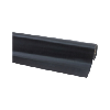 Alfombrilla de goma con ranuras finas, color negro, rollo 10 x 1 m, 3 mm espeso