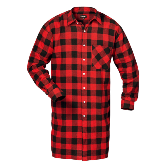 SO FLANELL-HEMD, ROT/SCHWARZ KARIERT,  1/1 ARM 105CM Gr.XXL-Beschreibung lesen