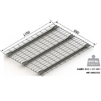 LOT DE 3

PLANCHER MÉTALLIQUE AVEC BORDS TOMBÉS

CUR 800KG - (1100 x 880 mm)-Lire la description