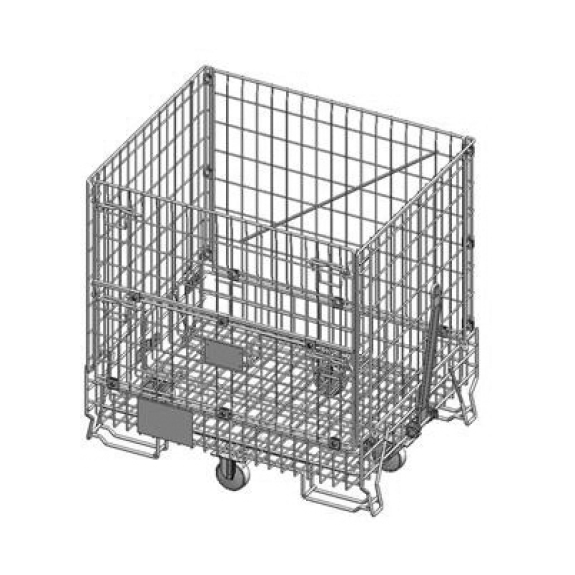 Conteneur de stockage 1 m³ pour recyclage-Lire la description