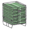 Conteneur demi-format pour bouteilles de vin
