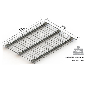 LOT DE 3

PLANCHER MÉTALLIQUE AVEC BORDS TOMBÉS

CUR 500KG - (1100 x 880 mm)-Lire la description