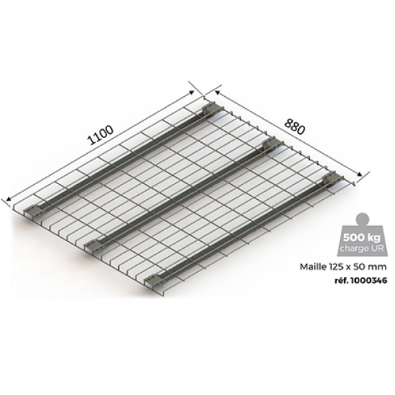 LOT DE 3

PLANCHER MÉTALLIQUE AVEC BORDS TOMBÉS

CUR 500KG - (1100 x 880 mm)-Lire la description