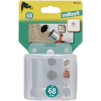 1 corona de perforación recubierta de carburo de tungsteno Ø 68 mm-Beschreibung lesen