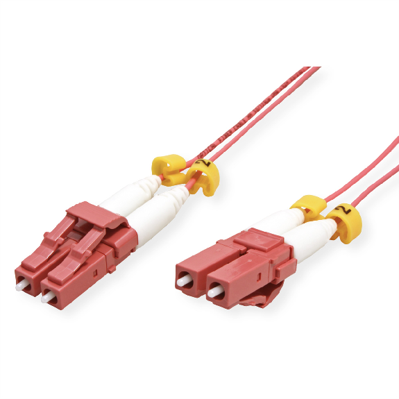 ROLINE LWL-Kabel SLIM 50/125µm OM4, LSOH, LC/LC, violett, 1 m-Beschreibung lesen