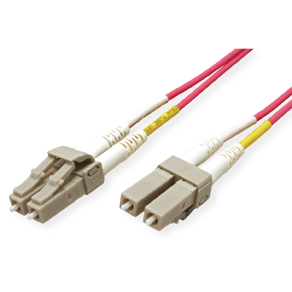 ROLINE Câble FO 50/125µm OM4, LC/LC, connecteurs Low-Loss, violet, 20 m-Lire la description