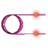 EasyLan LWL-LED-Patchkabel duplex 50/125µm OM4, LC/SC, violett, 10 m