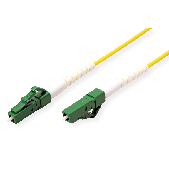 ROLINE Cordon FO 9/125µm OS2, LC-APC/LC-APC, LSOH, simplex, jaune, 3 m-Lire la description