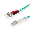 ROLINE Câble FO 50/125µm, LC/ST, OM3, turquoise, 10 m ROLINE Câble FO 50/125µm, LC/ST, OM3, turquoise, 10 m