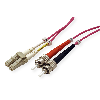 ROLINE Câble FO 50/125µm, LC/ST, OM4, violet, 1 m