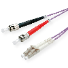 ROLINE Câble FO 50/125µm, LC/ST, OM4, violet, 1 m