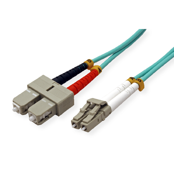 VALUE LWL-Kabel 50/125µm OM3, LC/SC, türkis, 3 m-Beschreibung lesen