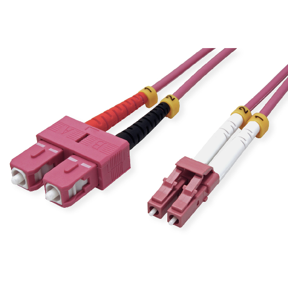 VALUE LWL-Kabel 50/125µm OM4, LC/SC, violett, 3 m VALUE LWL-Kabel 50/125µm OM4, LC/SC, violett, 3 m-Beschreibung lesen