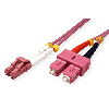 VALUE LWL-Kabel 50/125µm OM4, LC/SC, violett, 3 m VALUE LWL-Kabel 50/125µm OM4, LC/SC, violett, 3 m