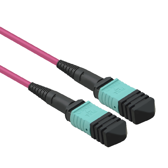 VALUE MPO-Trunk-Kabel 50/125µm OM4, MPO/MPO, TYPE A, violett, 10 m-Beschreibung lesen
