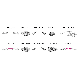 VALUE Câble MPO Trunk 50/125µm OM4, MPO / MPO, violet, 10 m-Lire la description