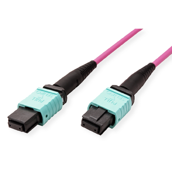 VALUE MPO-Trunk-Kabel 50/125µm OM4, MPO/MPO, TYPE A, violett, 10 m-Beschreibung lesen