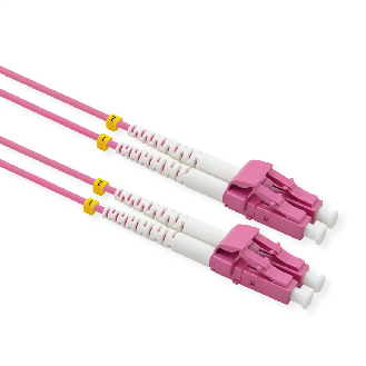 VALUE Câble FO 50/125µm OM4, LC/LC, connecteurs Low-Loss, violet, 3 m-Lire la description