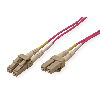 ROLINE Câble FO 50/125µm, LC/LC, OM4, violet, 1 m